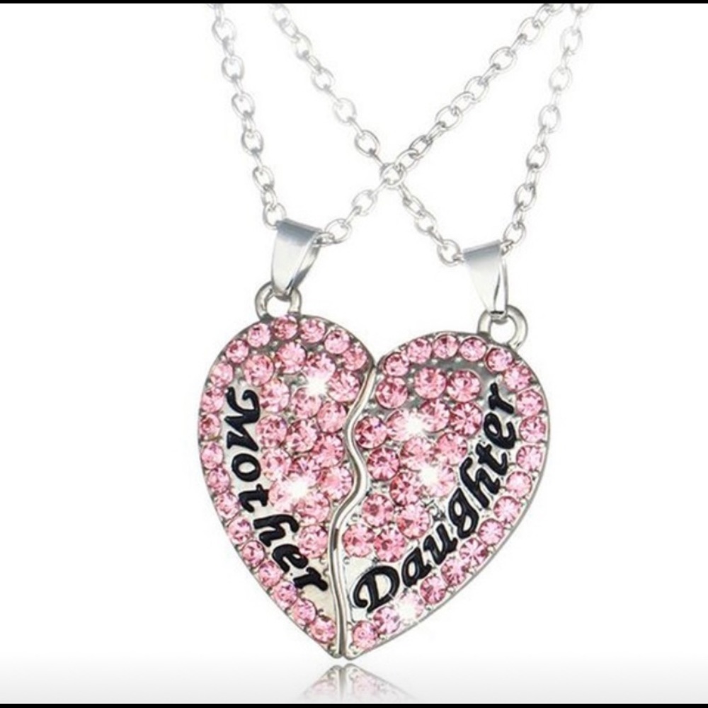 Pink Mother/Daughter Necklaces